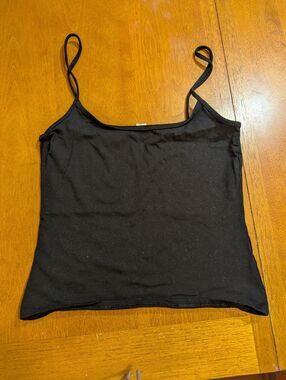 BP. Nordstrom Black Spaghetti Strap Camisole Tank Top Medium Cotton Spandex